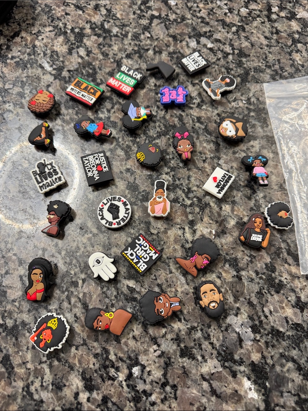 Black Lives Matter Decorative Shoe Charms Jiblitz for crocs NEW